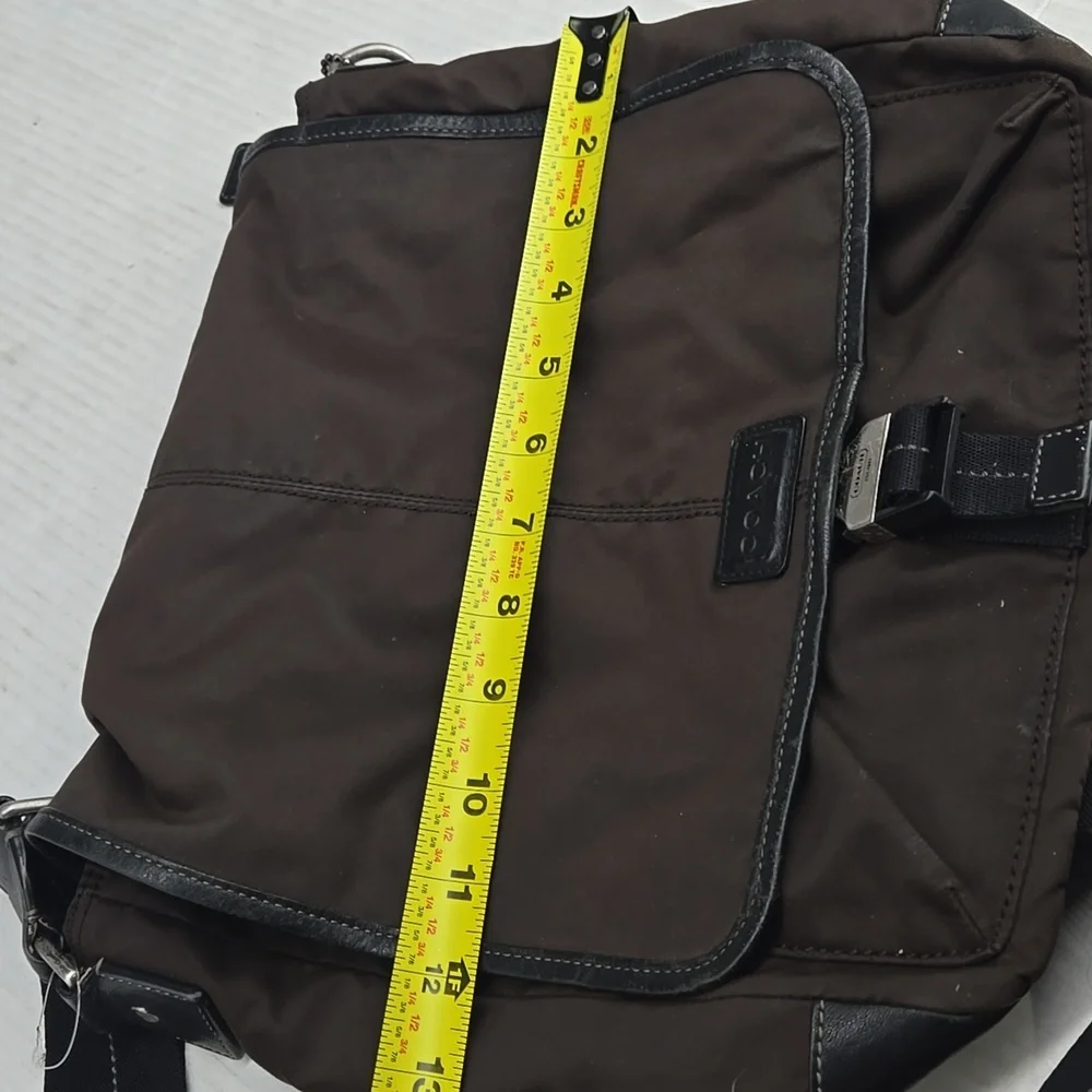 Coach Varick Brown Nylon Messenger Bag
